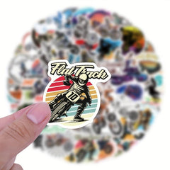 62pcs Motocross Stickers Waterproof Motorbike Stickers For Teens