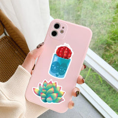 50 Succulent Plants Stickers Waterproof Vinyl Decals Water Bottle Laptop Hydr