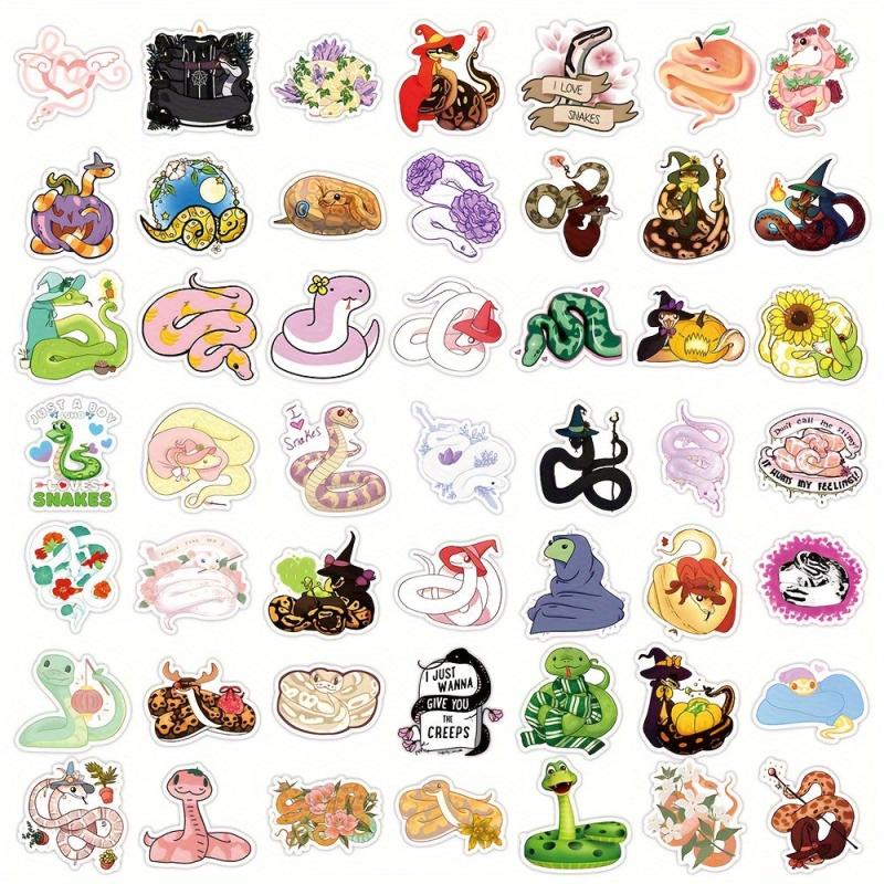 50pcs Snake Stickers Animal Laptop Waterproof Stickers