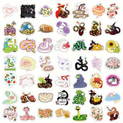 50pcs Snake Stickers Animal Laptop Waterproof Stickers