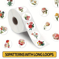 200pcs Bright Flowers Tape Sticker for Journaling Scrapbooking