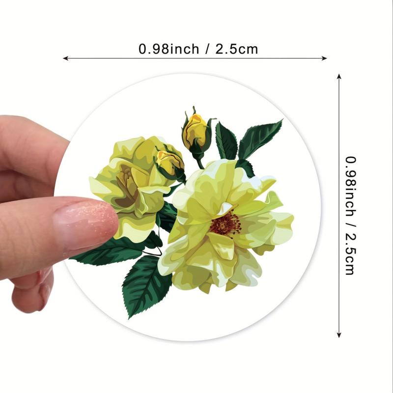 200pcs Bright Flowers Tape Sticker for Journaling Scrapbooking