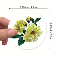 200pcs Bright Flowers Tape Sticker for Journaling Scrapbooking