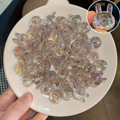 20pcs Colorful Rabbit Beads for Jewelry Making DIY Crafts