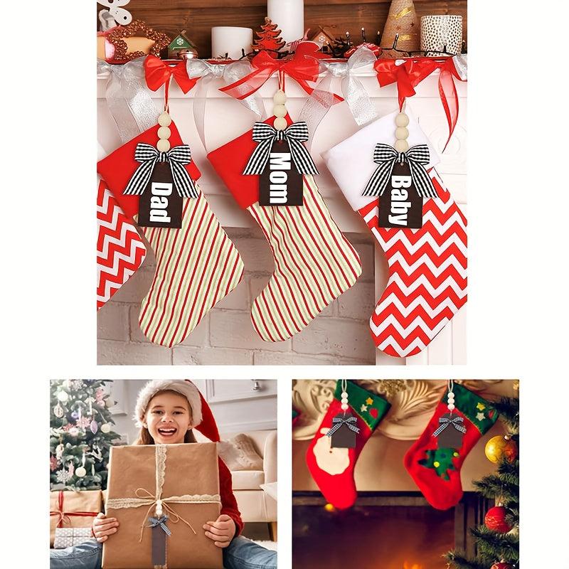 12pcs Wooden Blank Bookmarks DIY Wooden Craft Christmas Tag