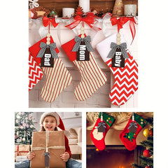 12pcs Wooden Blank Bookmarks DIY Wooden Craft Christmas Tag