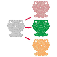 1pc Lion DIY Metal Carbon Steel Mold Paper Art Etching Cutting Dies