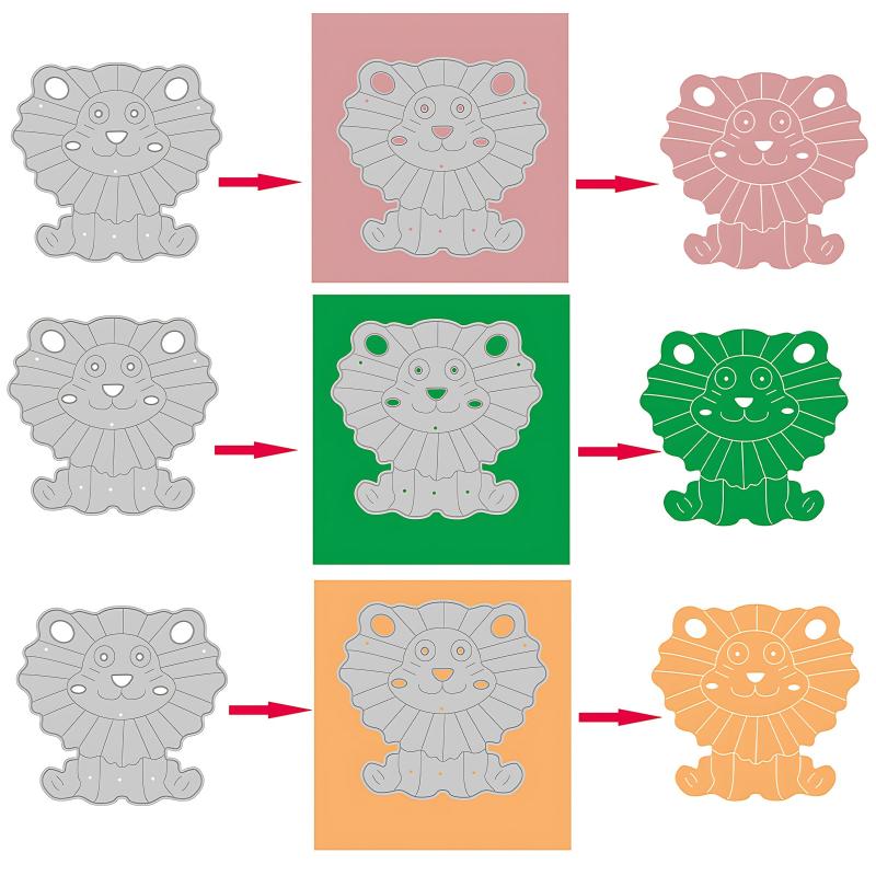 1pc Lion DIY Metal Carbon Steel Mold Paper Art Etching Cutting Dies