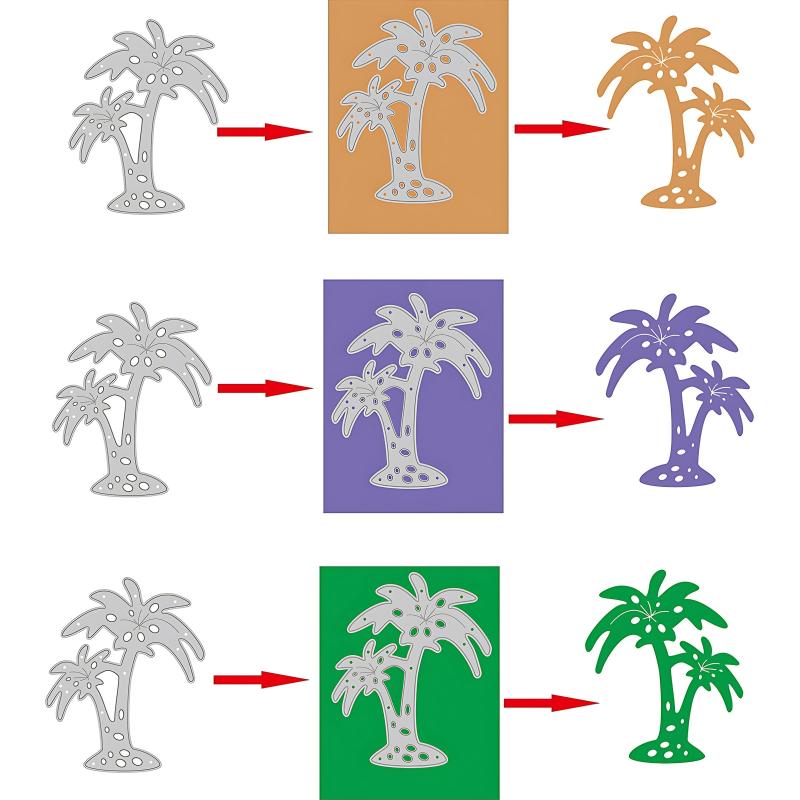 Coconut Palm DIY Metal Carbon Steel Mold Paper Art Etching Cutting Dies