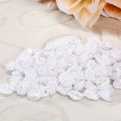 20 Ribbon Rose Flowers DIY Headdress Hair Accessories Children's Clothing Decor