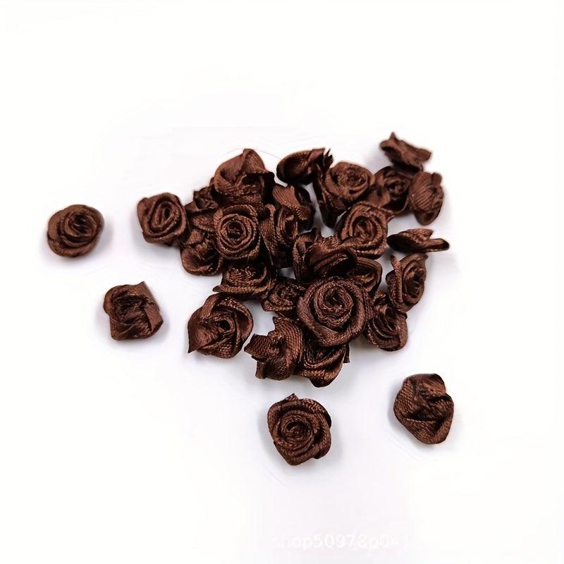 20 Ribbon Rose Flowers DIY Headdress Hair Accessories Children's Clothing Decor