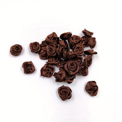 20 Ribbon Rose Flowers DIY Headdress Hair Accessories Children's Clothing Decor