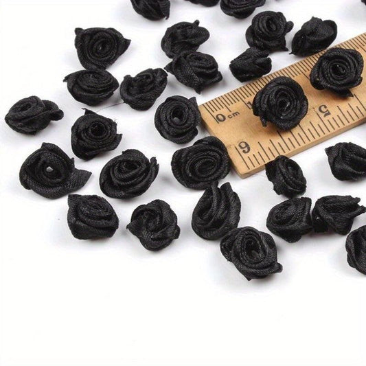20 Ribbon Rose Flowers DIY Headdress Hair Accessories Children's Clothing Decor