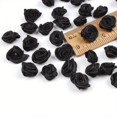 20 Ribbon Rose Flowers DIY Headdress Hair Accessories Children's Clothing Decor