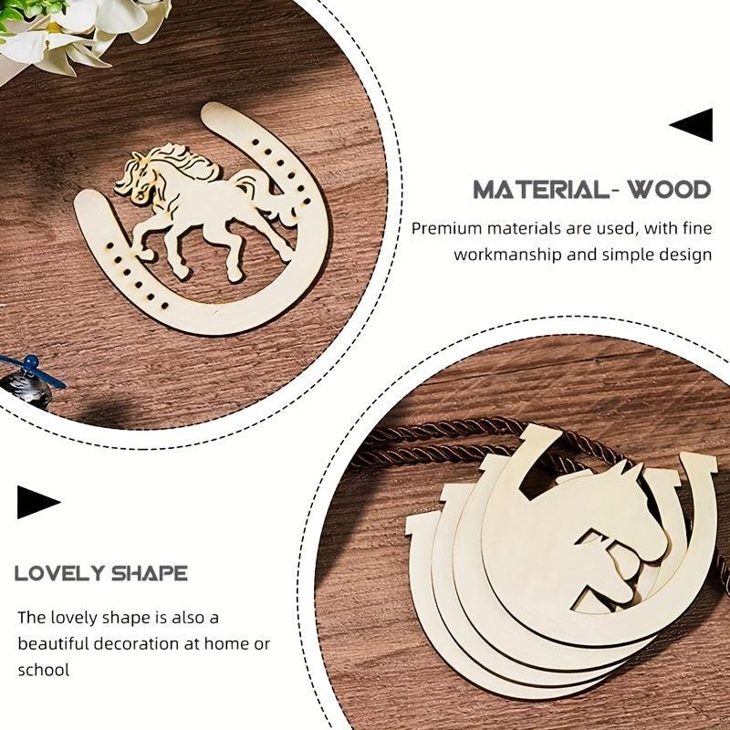 36pcs Wooden Horseshoe Cutouts DIY Craft Wedding Party Decor