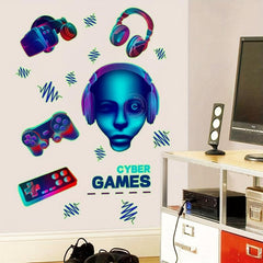 Luminous Game Elements Wall Sticker 3D Room Decoration