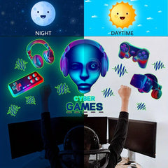 Luminous Game Elements Wall Sticker 3D Room Decoration