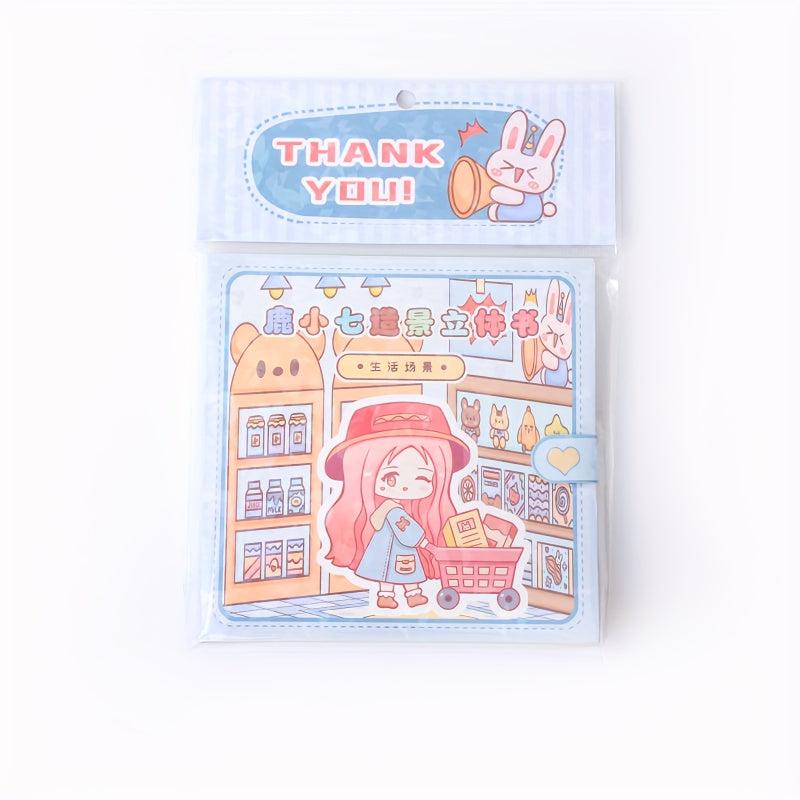 3D Cartoon Household Sticker Book - Little Seven Landscaping