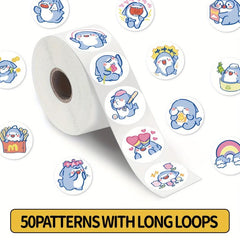 200pcs Stickers: Retro, Smiley Face, Cartoon Shark Series