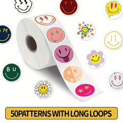200pcs Stickers: Retro, Smiley Face, Cartoon Shark Series