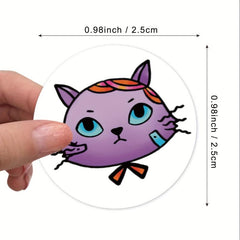 200pcs Stickers: Retro, Smiley Face, Cartoon Shark Series