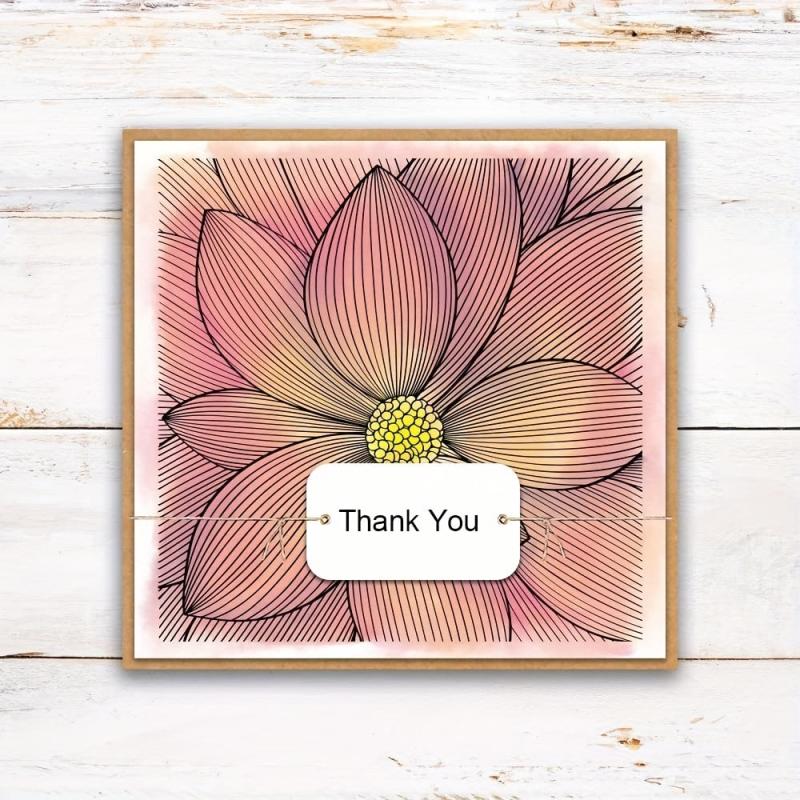 Lotus Flower Clear Stamps for Card Making DIY Scrapbooking