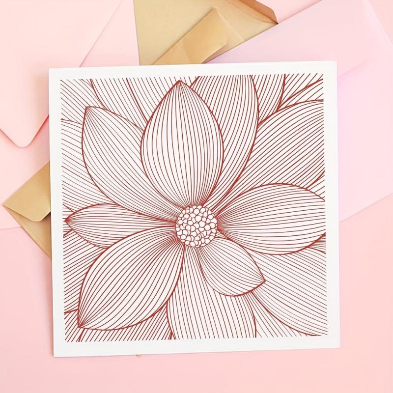 Lotus Flower Clear Stamps for Card Making DIY Scrapbooking