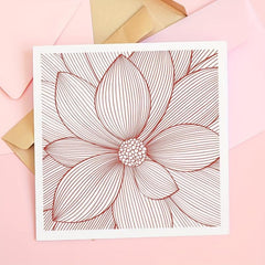 Lotus Flower Clear Stamps for Card Making DIY Scrapbooking