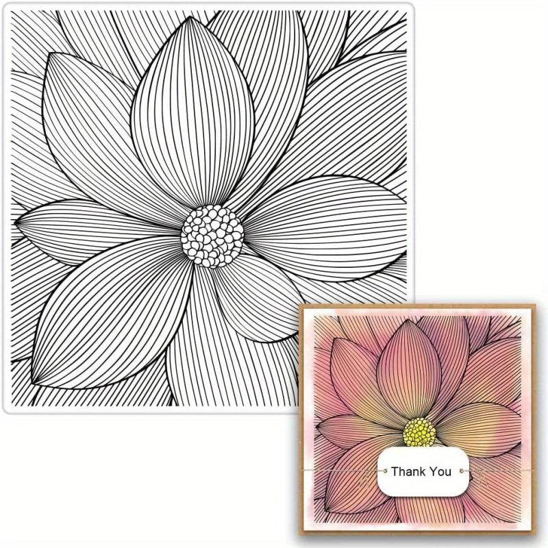 Lotus Flower Clear Stamps for Card Making DIY Scrapbooking