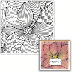 Lotus Flower Clear Stamps for Card Making DIY Scrapbooking