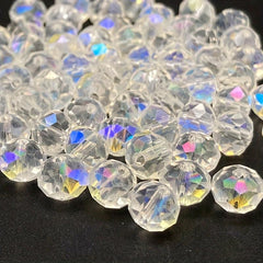 120pcs 3x4mm Czech Crystal Beads AB Spacer Faceted Glass Beads