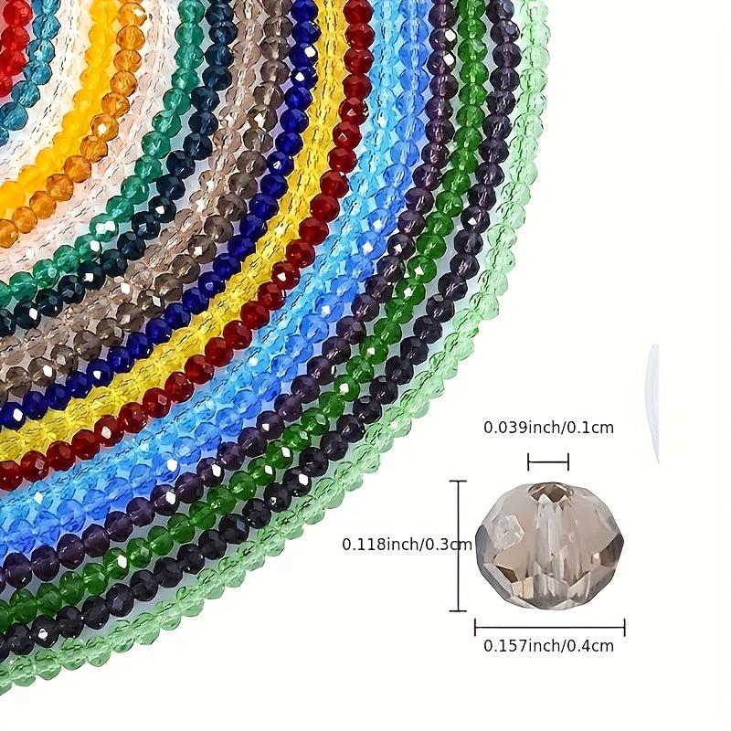 120pcs 3x4mm Czech Crystal Beads AB Spacer Faceted Glass Beads