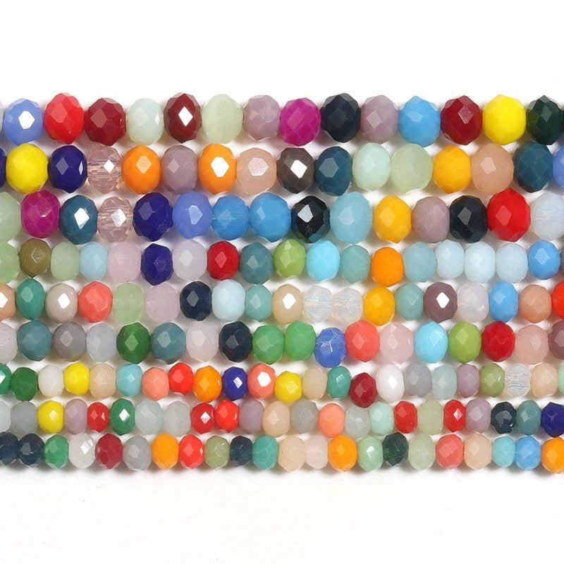 120pcs 3x4mm Czech Crystal Beads AB Spacer Faceted Glass Beads