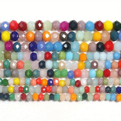 120pcs 3x4mm Czech Crystal Beads AB Spacer Faceted Glass Beads