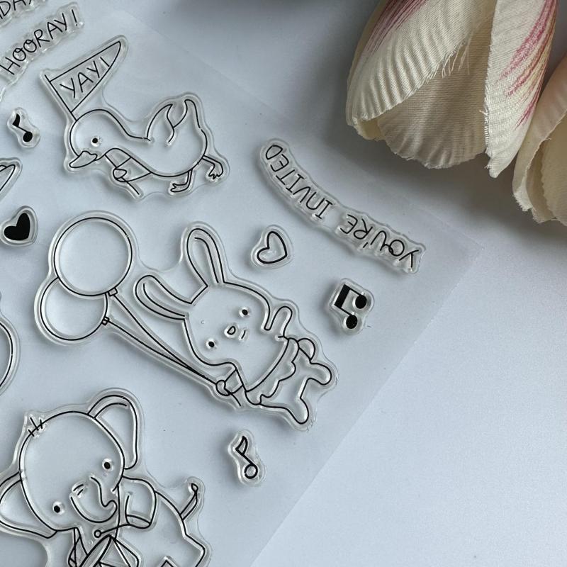 Cartoon Transparent Stamp for Journaling and DIY Crafts