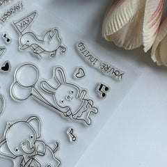Cartoon Transparent Stamp for Journaling and DIY Crafts