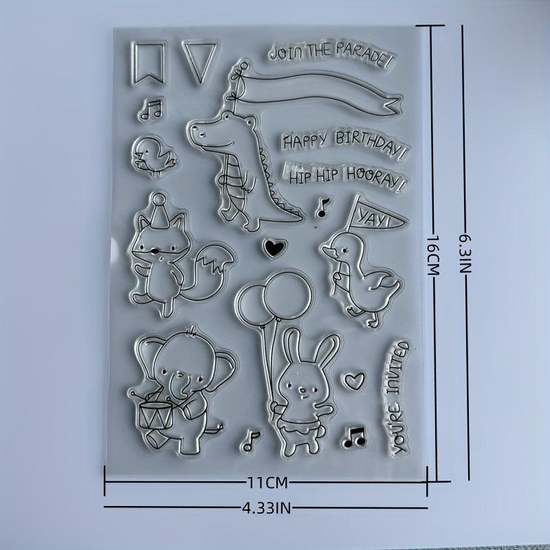 Cartoon Transparent Stamp for Journaling and DIY Crafts