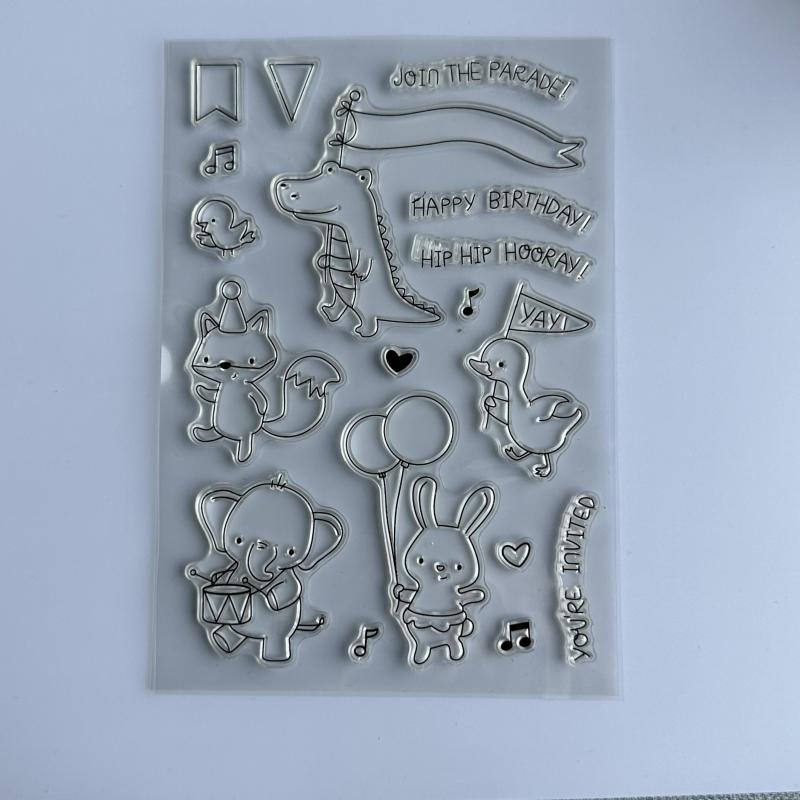 Cartoon Transparent Stamp for Journaling and DIY Crafts
