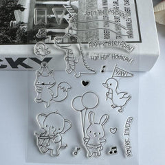 Cartoon Transparent Stamp for Journaling and DIY Crafts