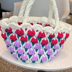 Tulip Spring Handcraft DIY Woven Bag, Perfect Christmas Gift