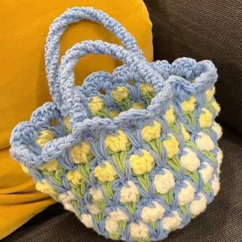 Tulip Spring Handcraft DIY Woven Bag, Perfect Christmas Gift