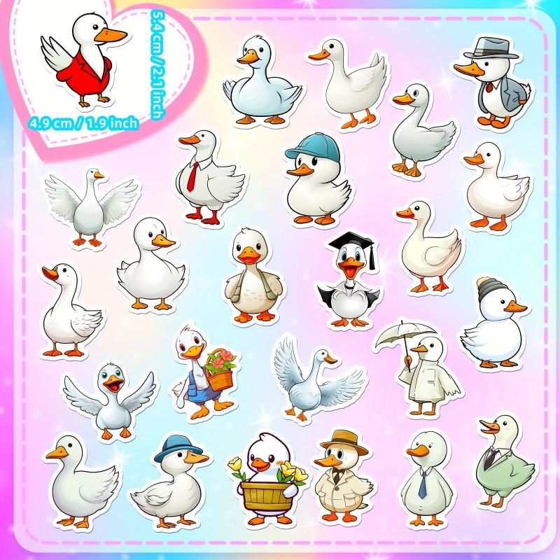 50pcs Cartoon Duck Graffiti Stickers Laptop Helmet Desktop Water Cup Decoration