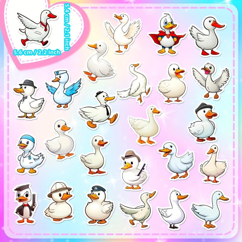 50pcs Cartoon Duck Graffiti Stickers Laptop Helmet Desktop Water Cup Decoration