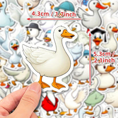 50pcs Cartoon Duck Graffiti Stickers Laptop Helmet Desktop Water Cup Decoration