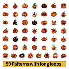 200pcs Eye, Purple Retro and Halloween Pumpkin Head Stickers