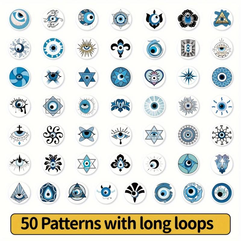 200pcs Eye, Purple Retro and Halloween Pumpkin Head Stickers