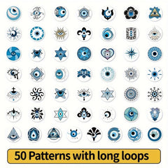 200pcs Eye, Purple Retro and Halloween Pumpkin Head Stickers