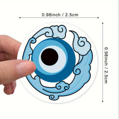 200pcs Eye, Purple Retro and Halloween Pumpkin Head Stickers