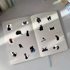 52 Cat Stickers for Laptops Skateboards Water Bottles Cars