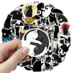 52 Cat Stickers for Laptops Skateboards Water Bottles Cars